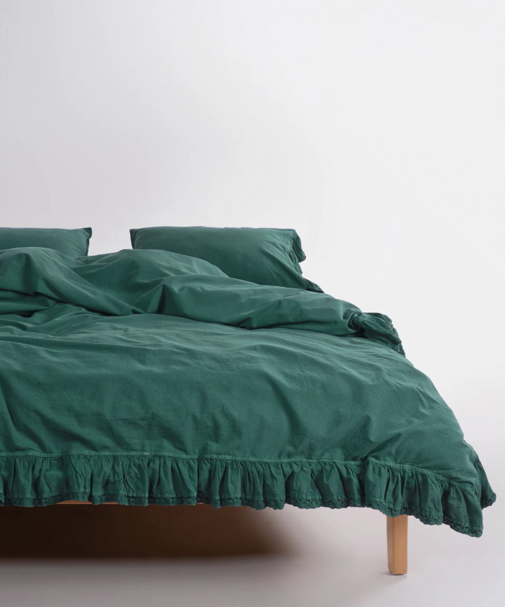 Комплект постельного белья Limasso Sicilia Dark Green евро