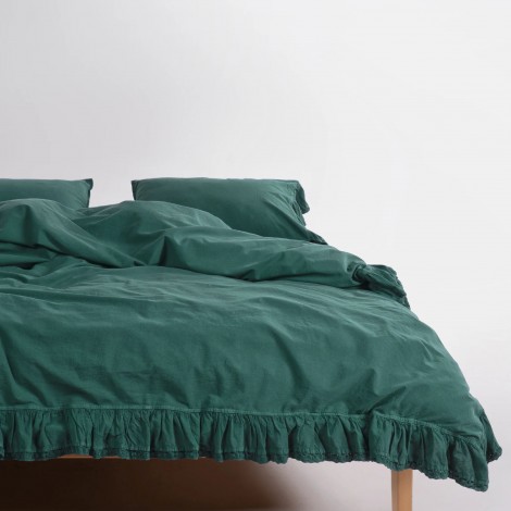 Комплект постільної білизни Limasso Sicilia Dark Green євро