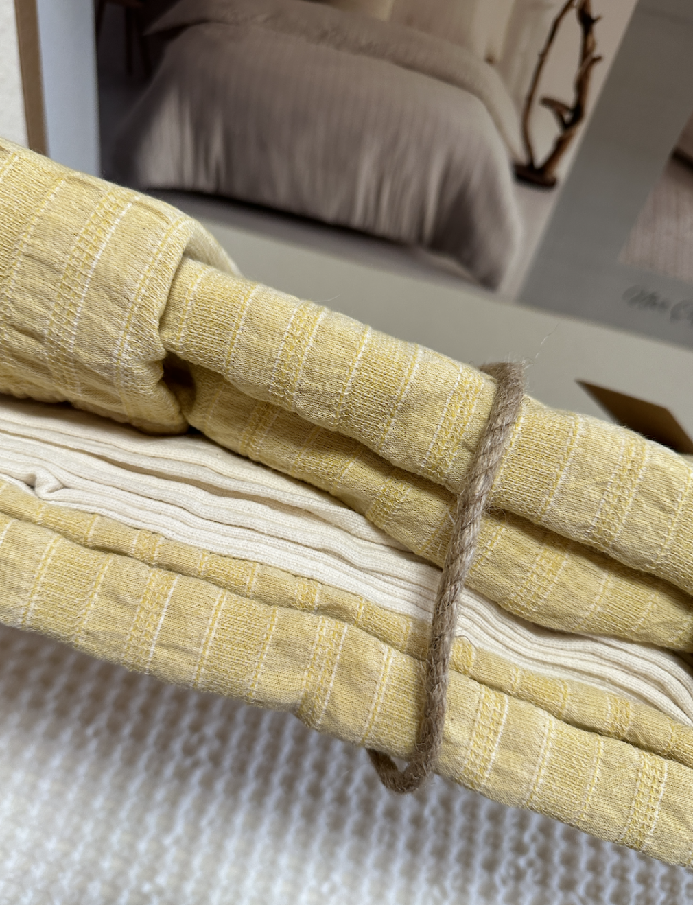 Комплект постільної білизни Limasso Hygge Koyu Hardal
