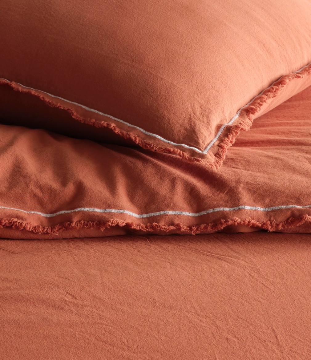 Комплект постільної білизни Limasso Likya Terra Cota - Cream