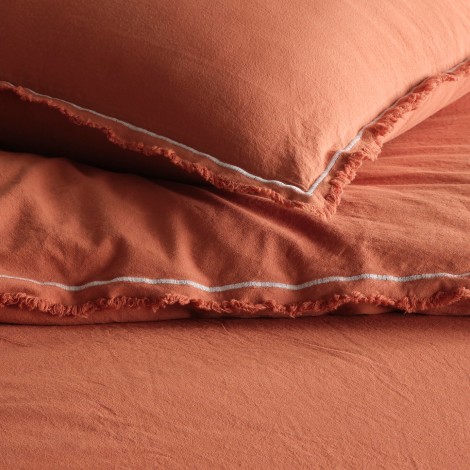 Комплект постільної білизни Limasso Likya Terra Cota - Cream