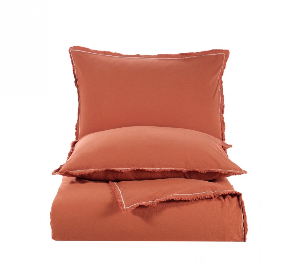 Комплект постільної білизни Limasso Likya Terra Cota - Cream