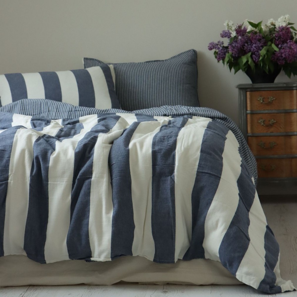 Комплект постільної білизни Limasso Ligne Epaisse Dress Blue