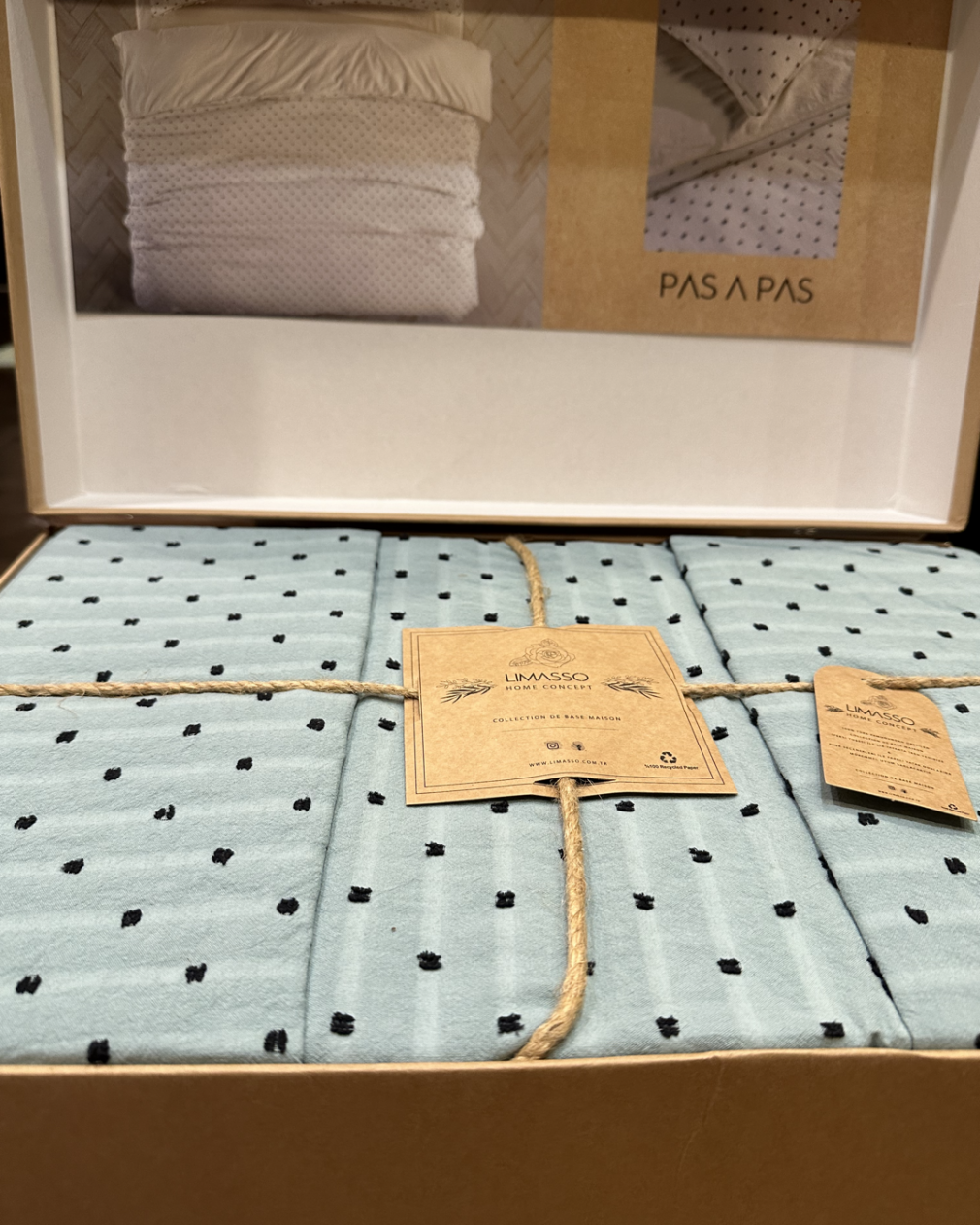 Комплект постільної білизни Limasso Pas a Pas Mineral Blue