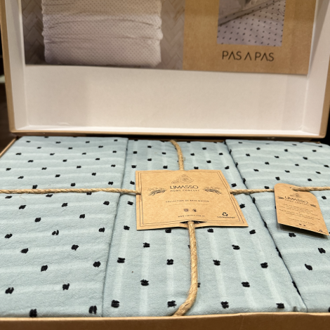 Комплект постільної білизни Limasso Pas a Pas Mineral Blue