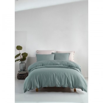 Комплект постільної білизни Limasso Paradiso Gofreli natural green