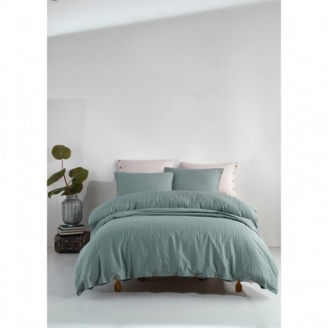 Комплект постільної білизни Limasso Paradiso Gofreli natural green