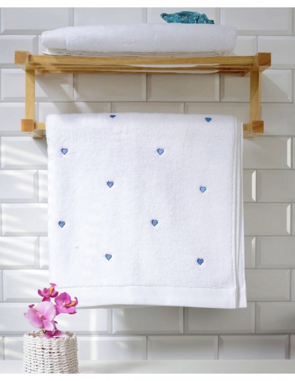 Рушник Soft Hearts Maison D’or блакитний