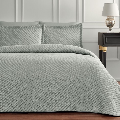 Покривало з наволочками Tivolyo Home Diego grey 260*260 