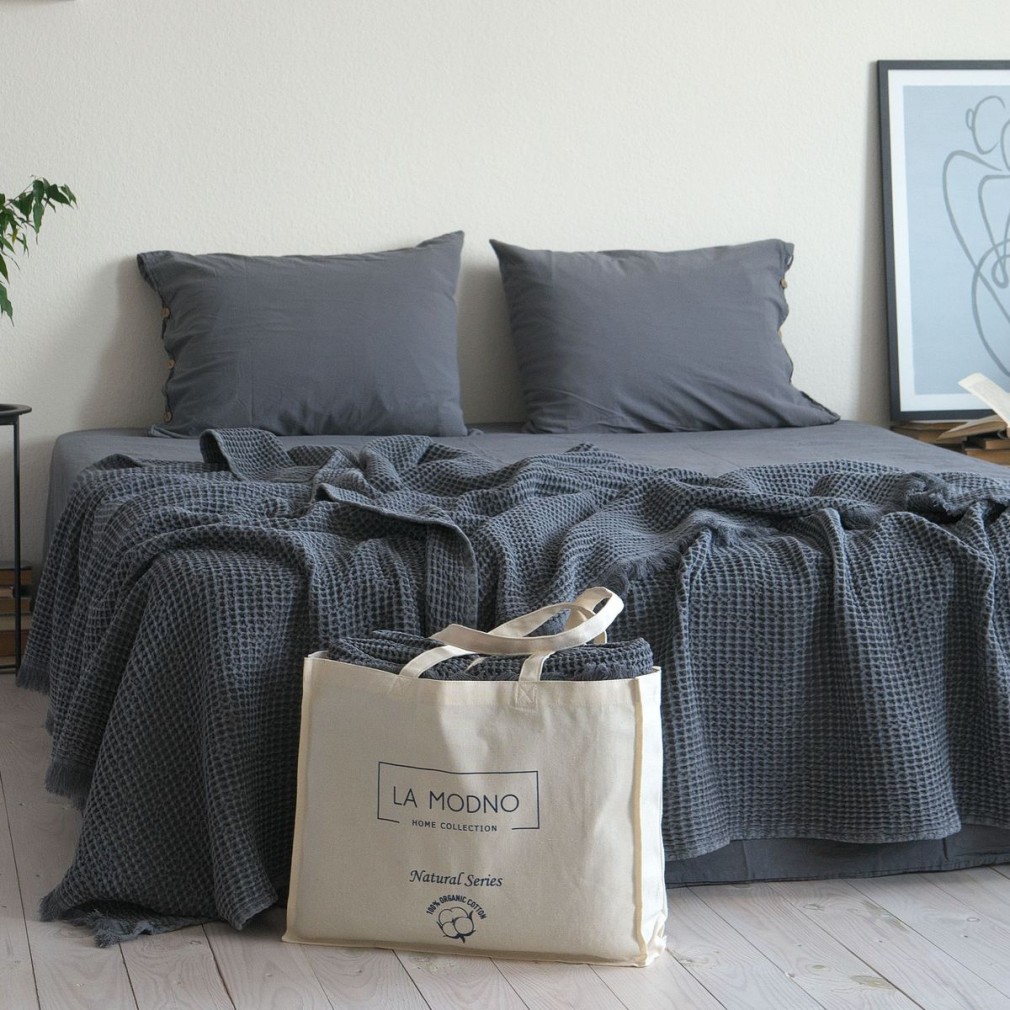 Покривало 220х240 La Modno Pike Stonewashed Anthracite