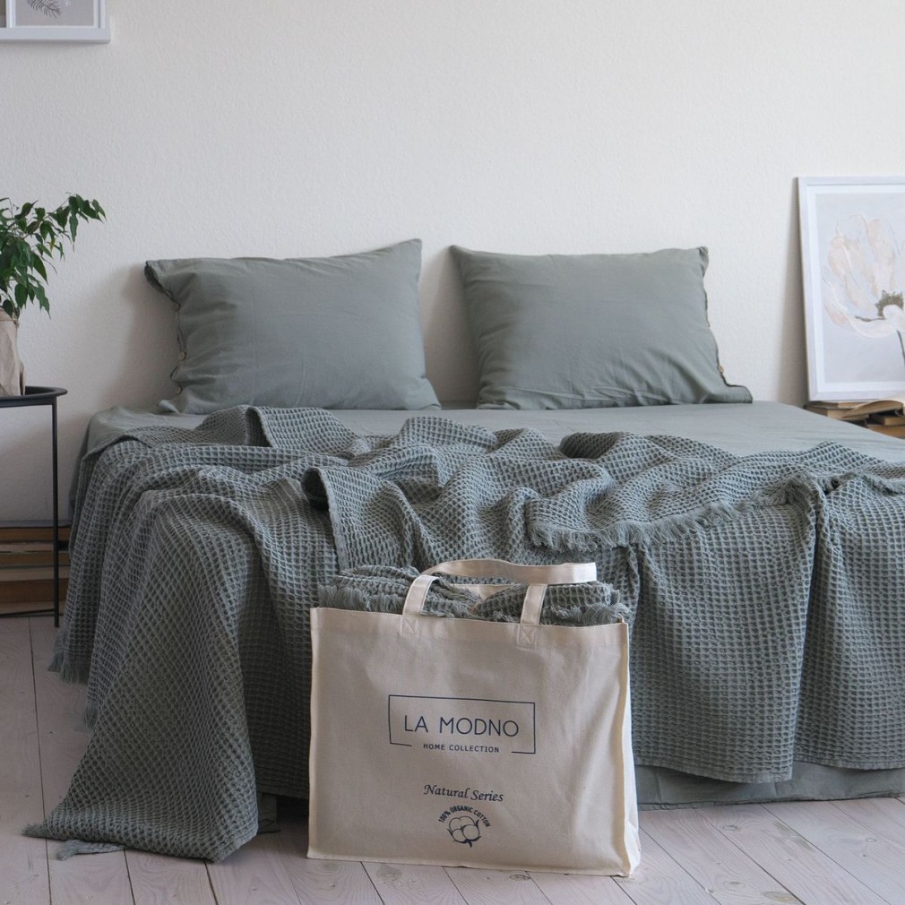 Покривало 220х240 La Modno Pike Stonewashed French Green