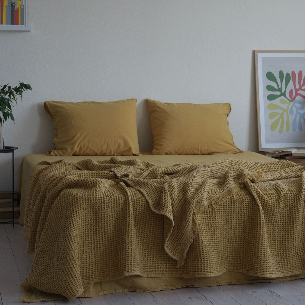 Покривало 220х240 La Modno Pike Stonewashed Golden Yellow