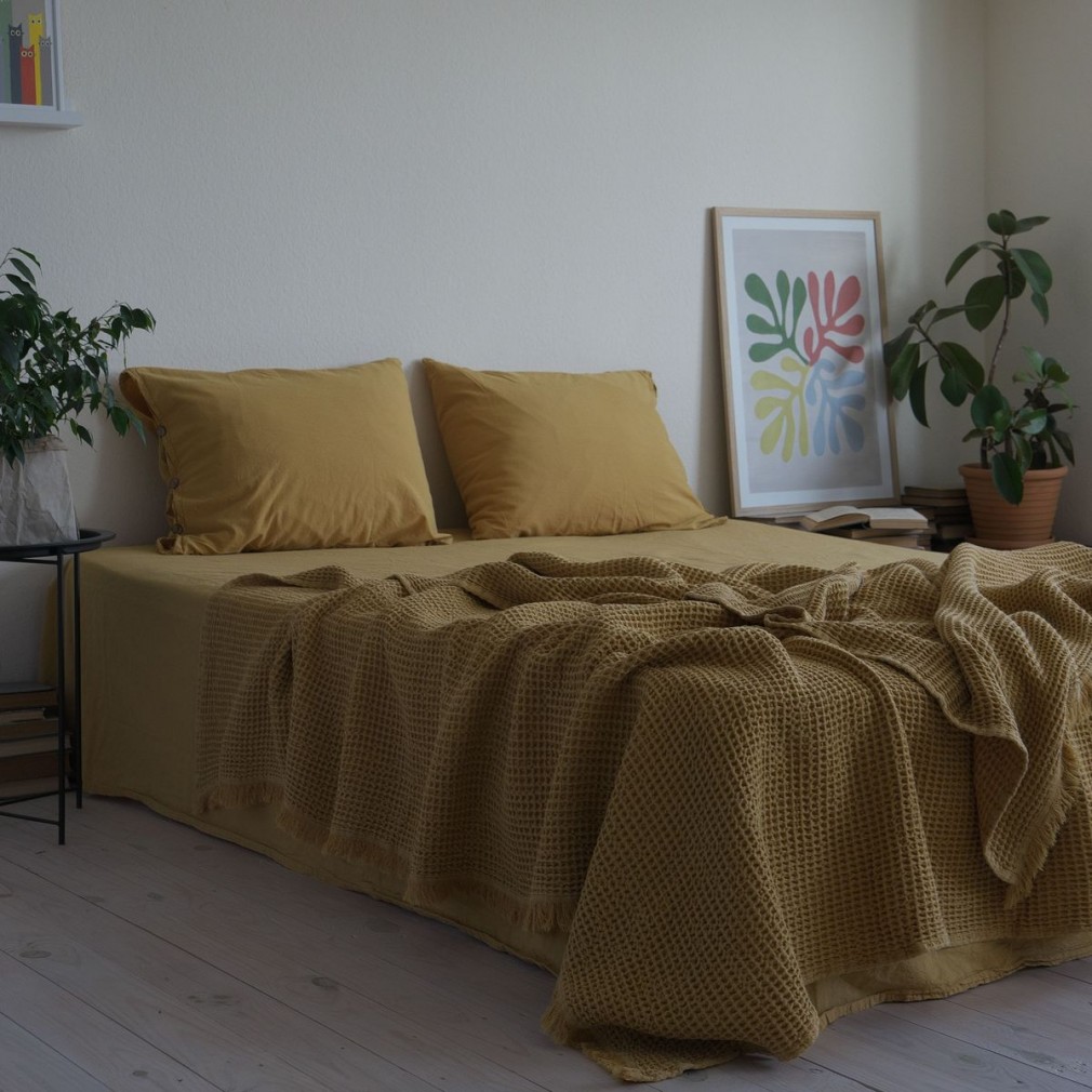 Покривало 220х240 La Modno Pike Stonewashed Golden Yellow