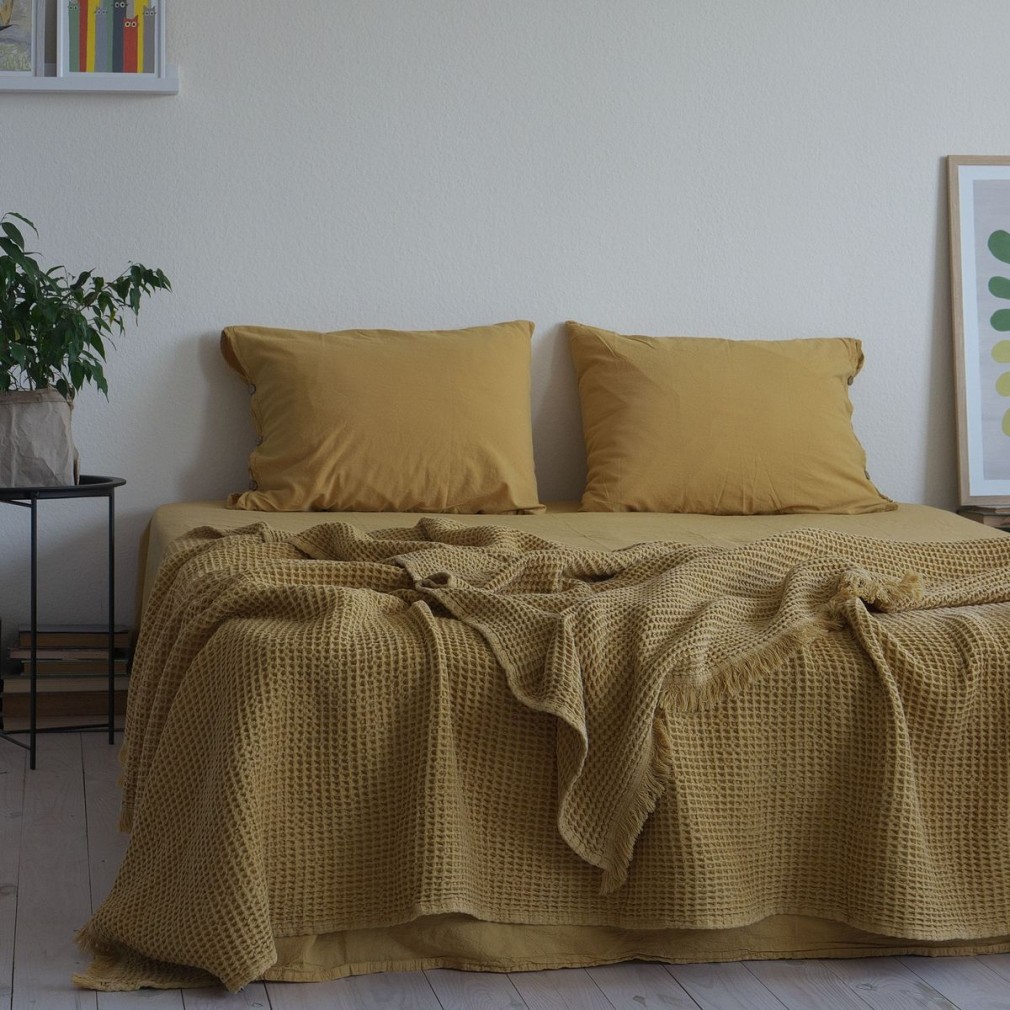 Покривало 220х240 La Modno Pike Stonewashed Golden Yellow