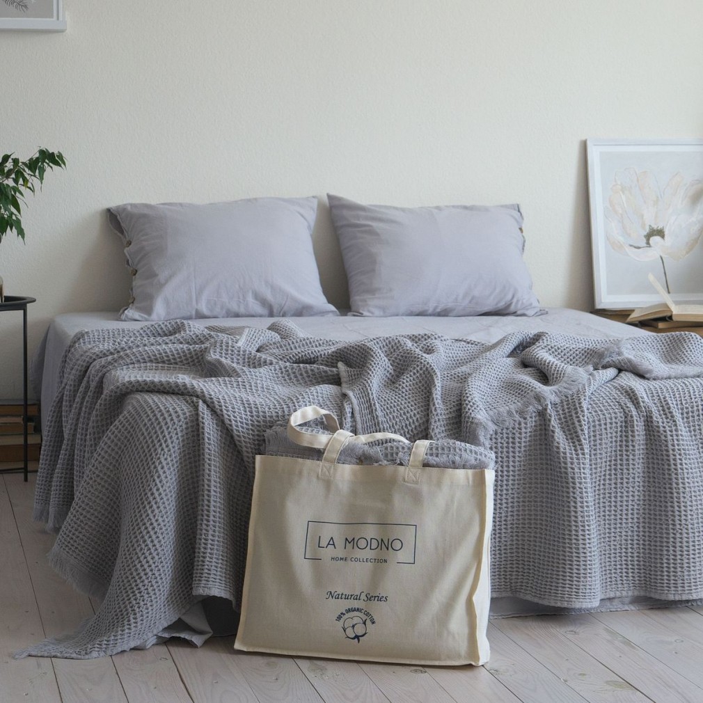Покривало 220х240 La Modno Pike Stonewashed Pearl Gray