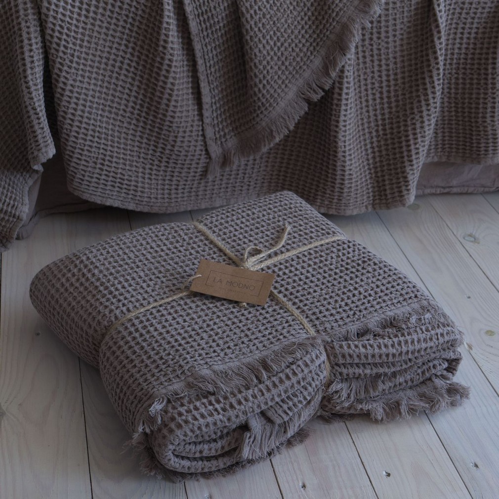 Покривало 220х240 La Modno Pike Stonewashed Taupe Brown