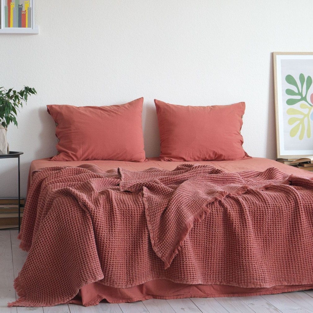 Покривало 220х240 La Modno Pike Stonewashed Terra Cotta