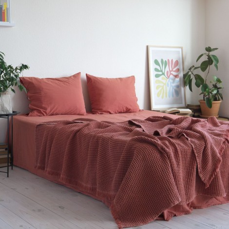 Покривало 220х240 La Modno Pike Stonewashed Terra Cotta