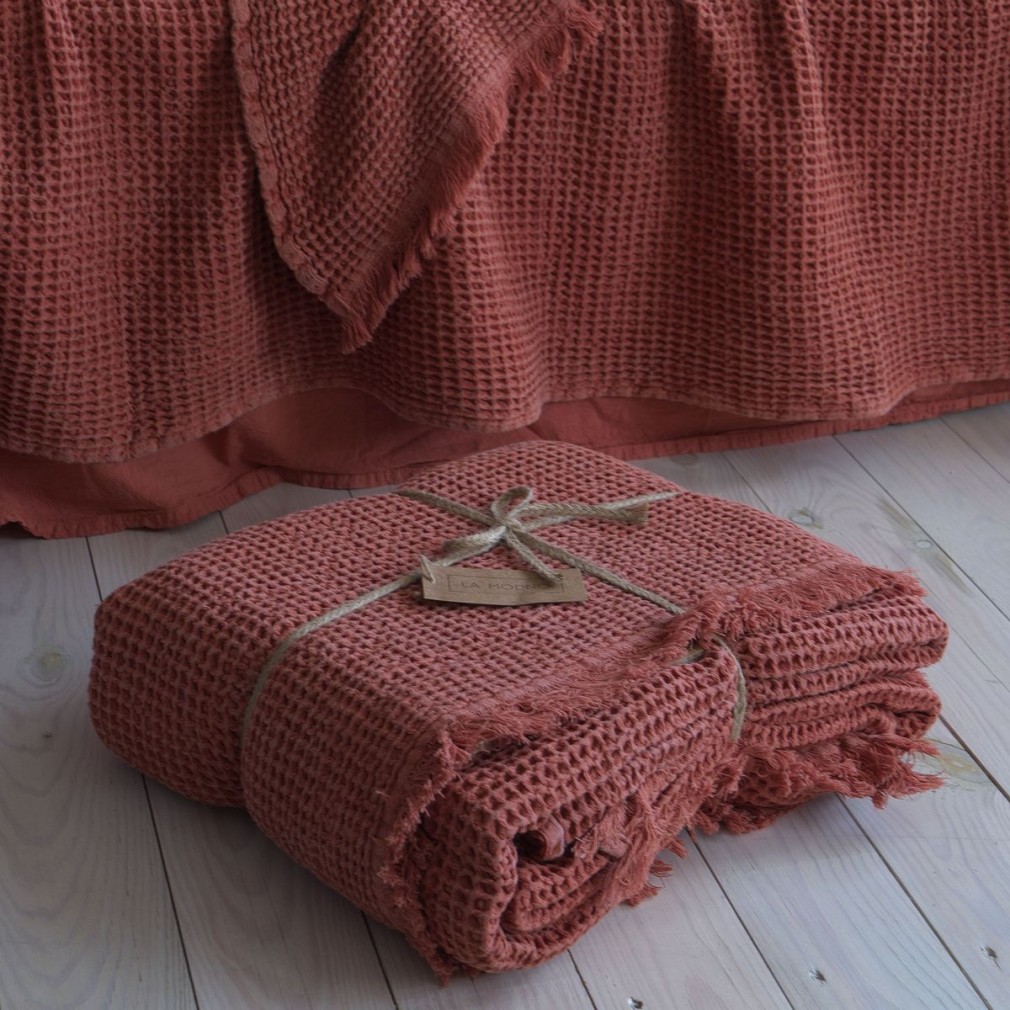 Покривало 220х240 La Modno Pike Stonewashed Terra Cotta