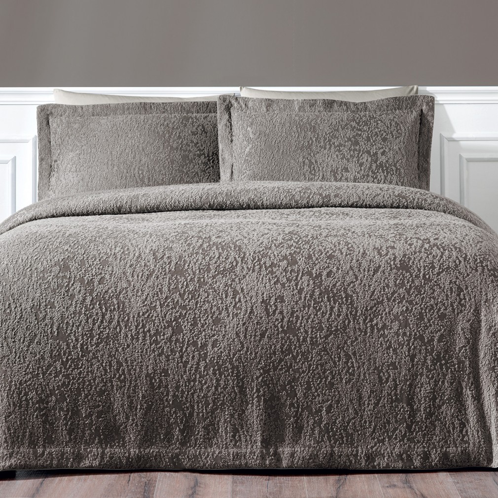 Покривало з наволочками 260×260 Tivolyo Home Sandy brown