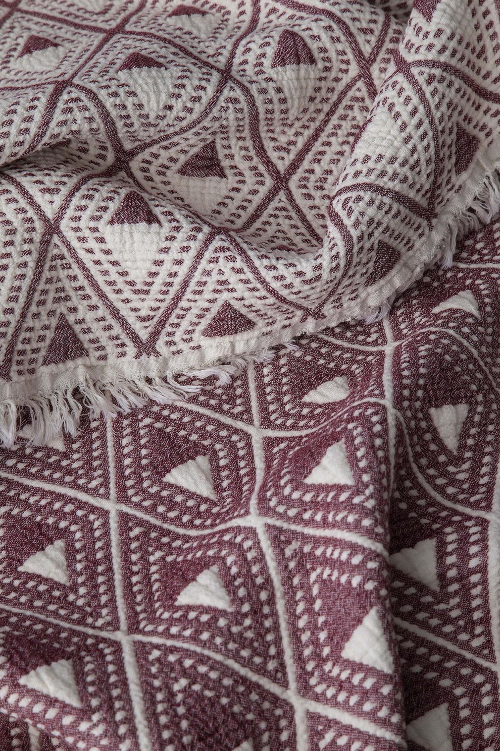 Муслінове покривало Issimo 220х240 см Levone Burgundy