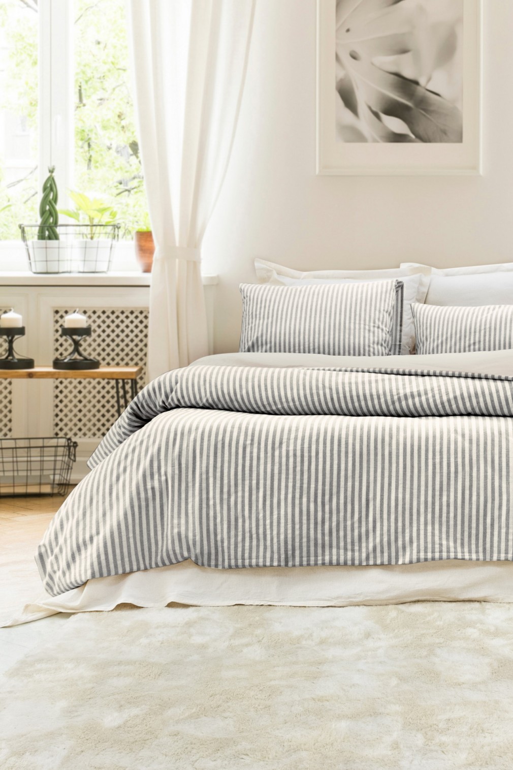 Комплект постільної білизни Saheser Stonewashed Ranforce 200 х 220 см Nives Antrasit