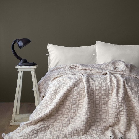 Муслінове покривало Issimo 220 х 240 см. Perge Beige