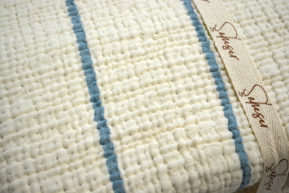 Муслінове покривало Saheser Sante 220х240 см Blue