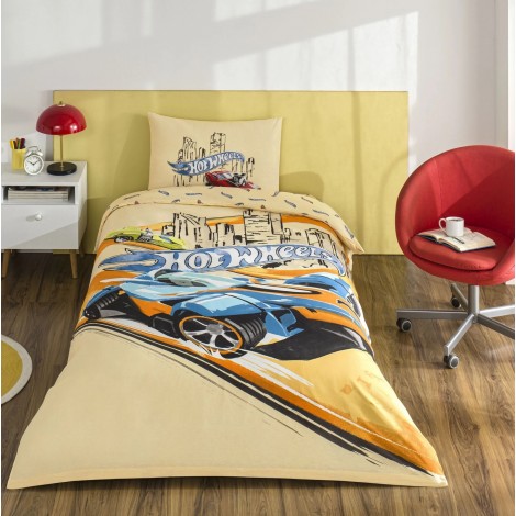 Комплект постільної білизни Tac Disney 160×220 см Hot Wheels Winner