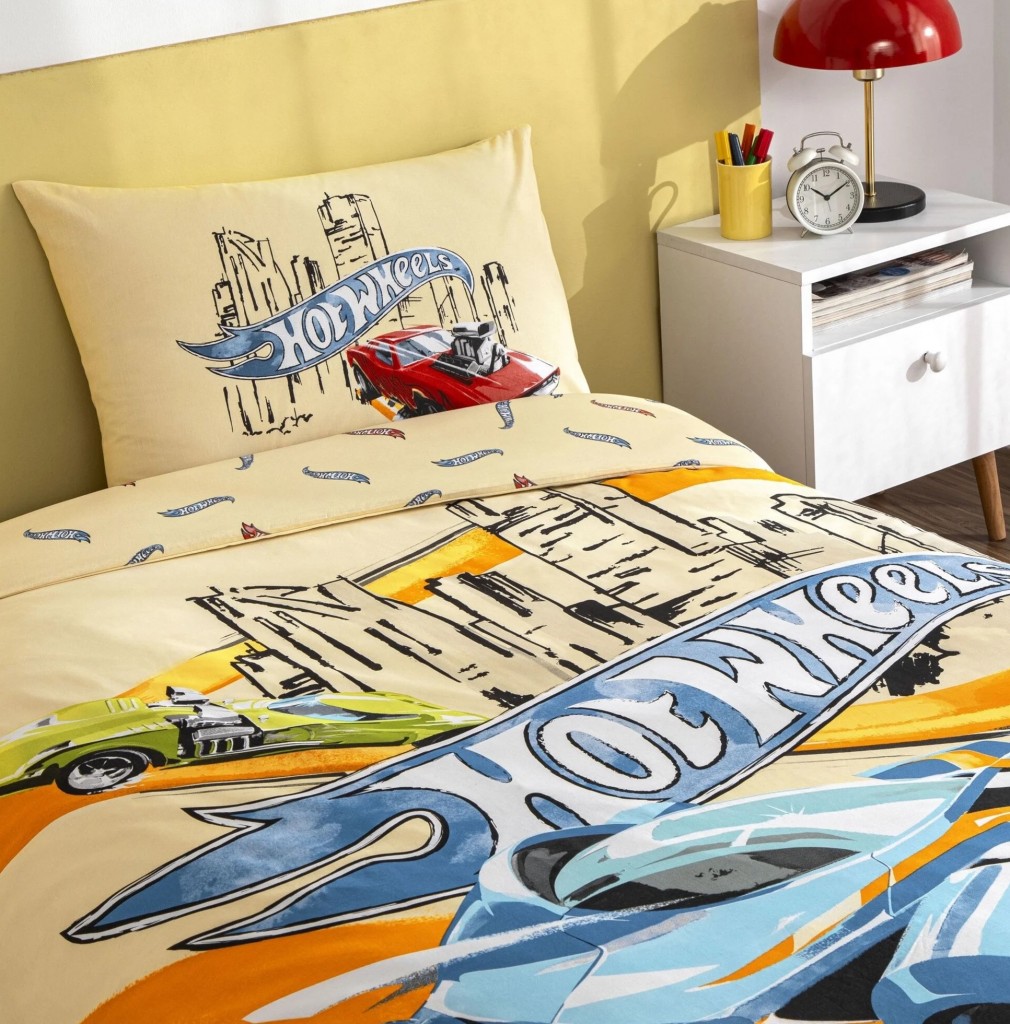 Комплект постільної білизни Tac Disney 160×220 см Hot Wheels Winner