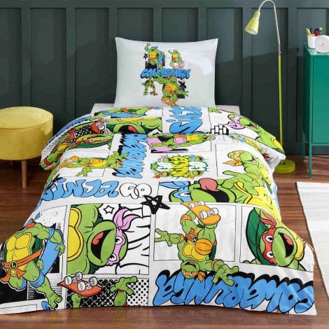 Комплект постельного белья Tac Disney 160×220 см Ninja Turtles Four