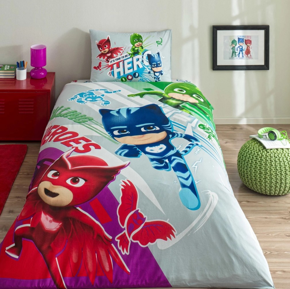 Комплект постільної білизни Tac Disney 160×220 см PJ Masks Super Team