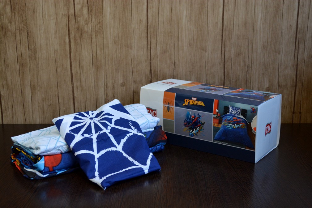 Комплект постільної білизни Tac Disney 160×220 см Spiderman Blue City