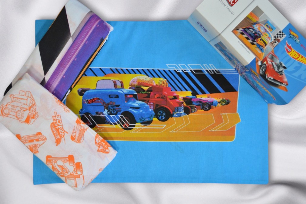 Комплект постільної білизни Tac Disney 160×220 см Hot Wheels Let’s Race