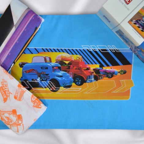 Комплект постільної білизни Tac Disney 160×220 см Hot Wheels Let’s Race