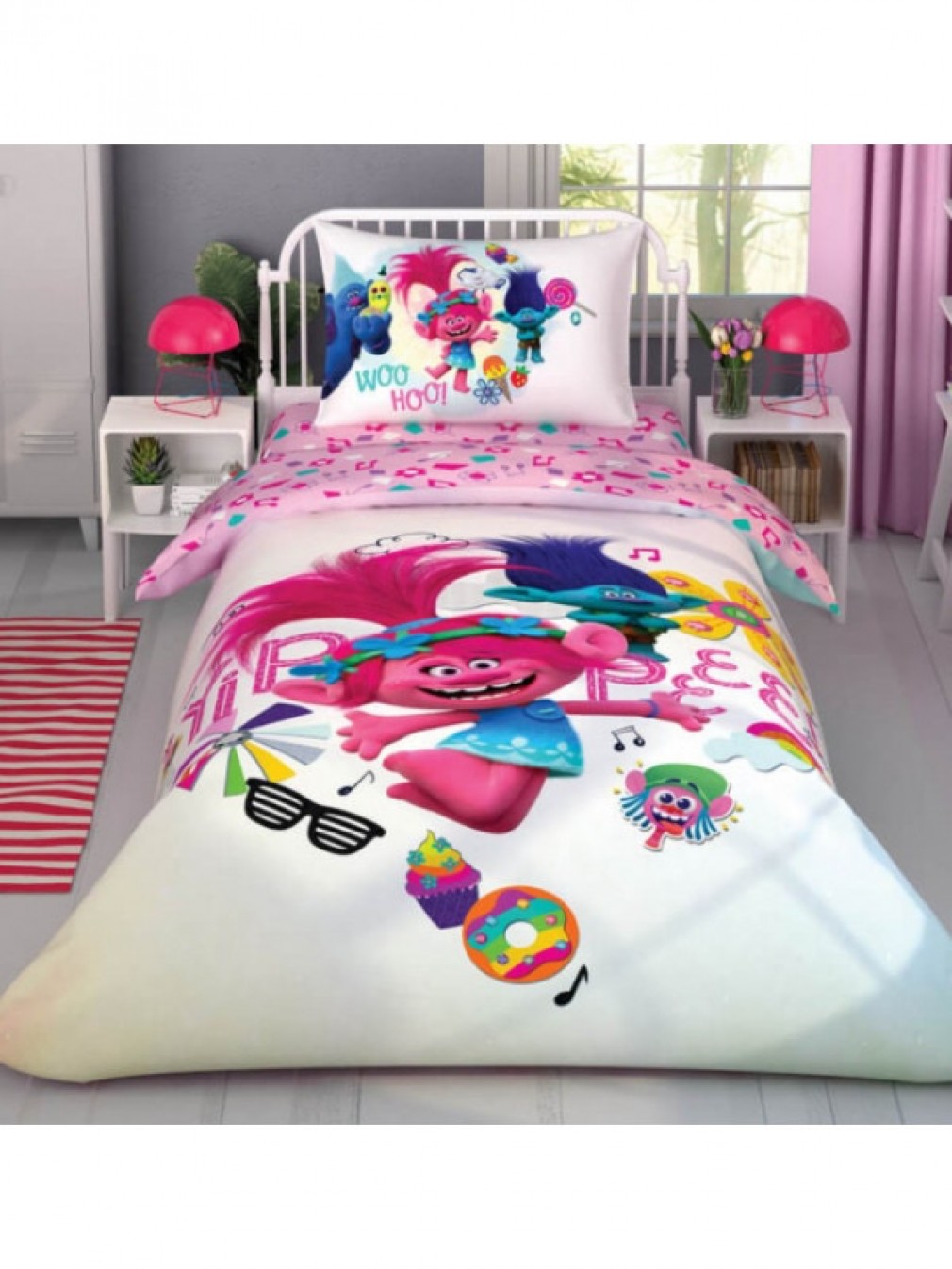 Комплект постільної білизни Tac Disney Trolls Color Party