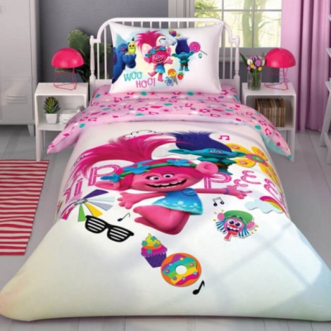 Комплект постільної білизни Tac Disney Trolls Color Party