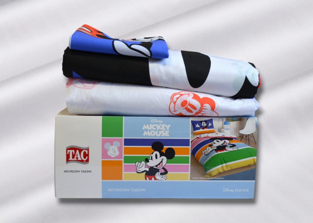 Комплект постільної білизни Tac Disney 160×220 см Mickey Mouse Rainbow