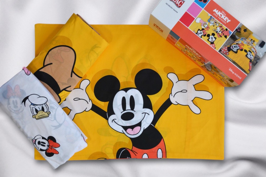 Комплект постільної білизни Tac Disney 160×220 см Miskey Friends