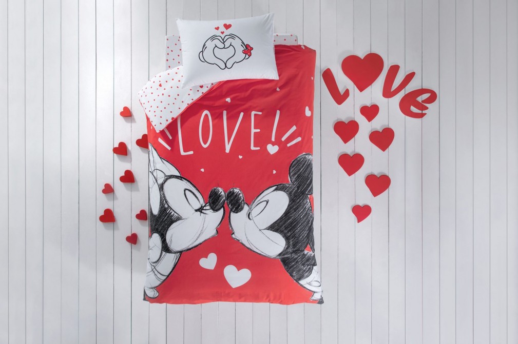 Комплект постільної білизни Tac Disney Minnie And Mickey Lovely