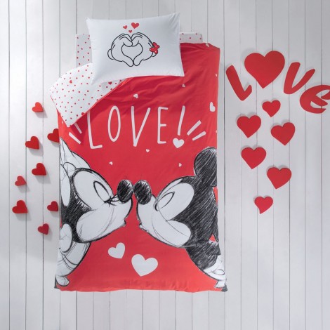 Комплект постільної білизни Tac Disney Minnie And Mickey Lovely