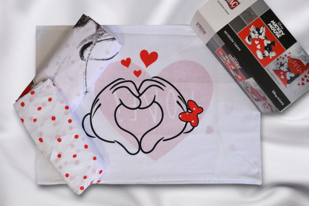 Комплект постільної білизни Tac Disney Minnie And Mickey Lovely