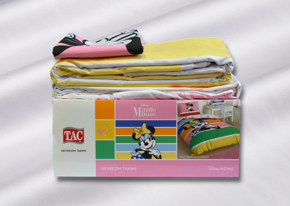 Комплект постільної білизни Tac Disney 160×220 см Minnie Mouse Rainbow 2