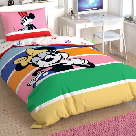 Комплект постельного белья Tac Disney 160×220 см Minnie Mouse Rainbow 2
