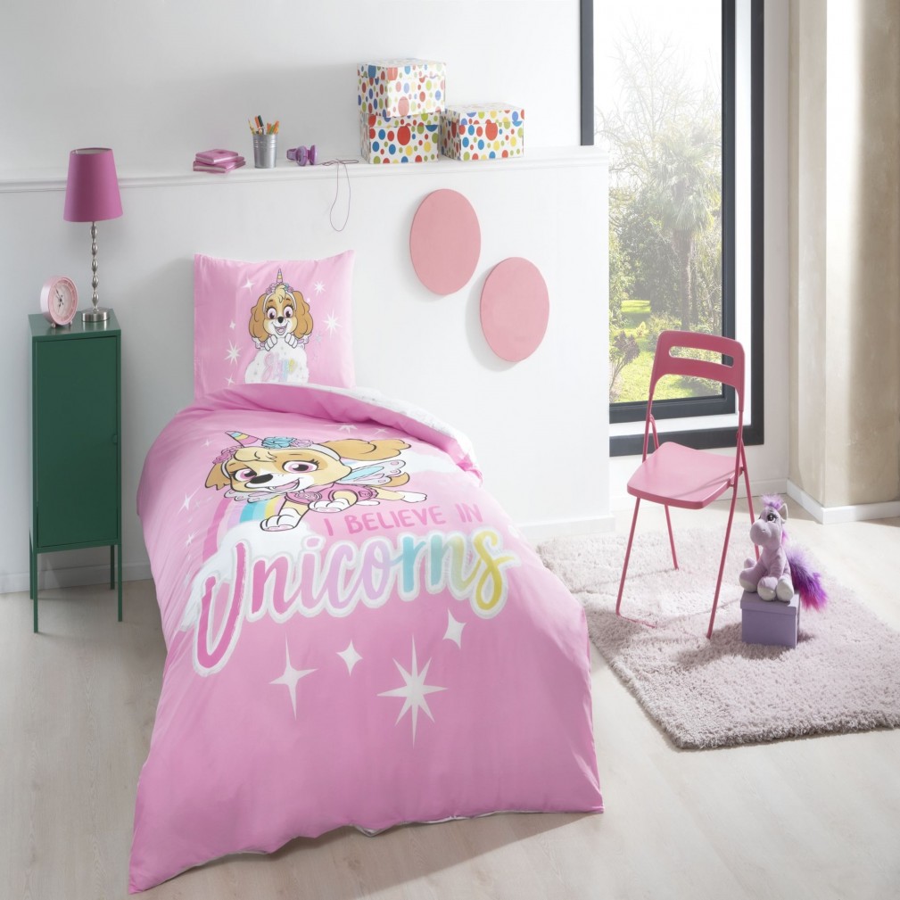 Комплект постільної білизни Tac Disney 160×220 см Paw Patrol Skye Glitter