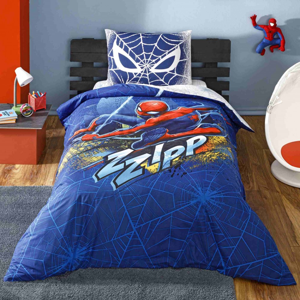 Комплект постільної білизни Tac Disney 160×220 см Spiderman Blue City