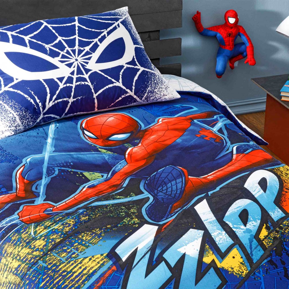 Комплект постільної білизни Tac Disney 160×220 см Spiderman Blue City