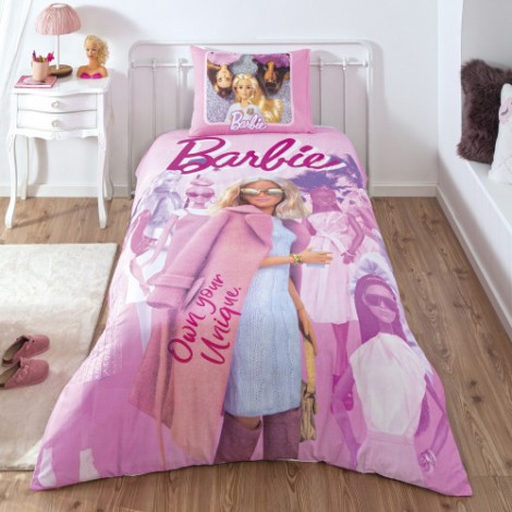 Комплект постільної білизни Tac Disney Barbie Pink Power