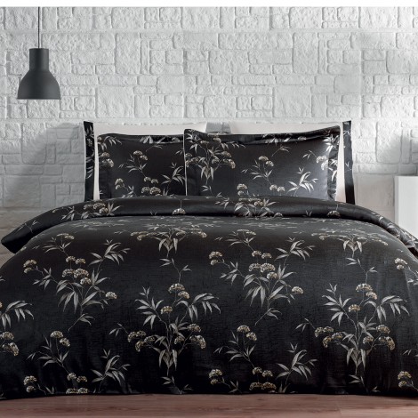 Комплект постільної білизни сатин жатий шовк Tivolyo Home  Justine black