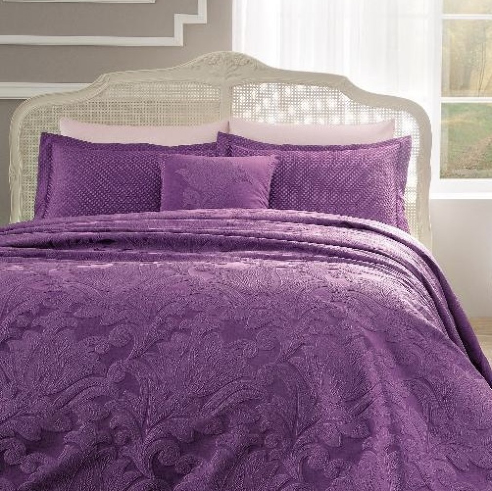 Покривало з наволочками Tivolyo Home Versa lilac